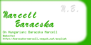 marcell baracska business card